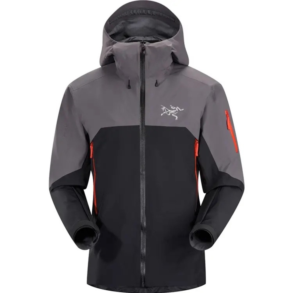 Arcteryx Rush Jacket Mens Black Storm Red Gore-Tex Waterproof M